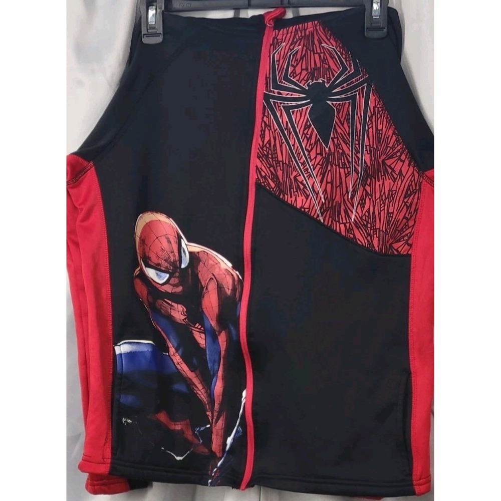 Kids Spider Man Full Zip Up Hoodie Xl